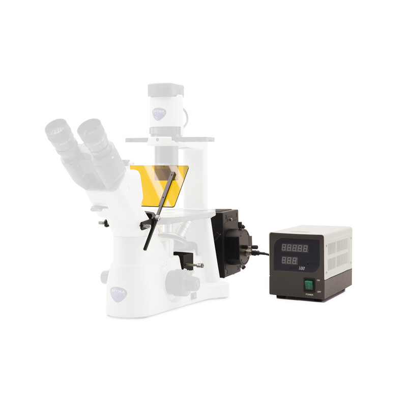 Optika Fluorescentie-eenheid M-797 voor IM-3, HBO 100W, B & G filterset, filterhouder met 2 posities