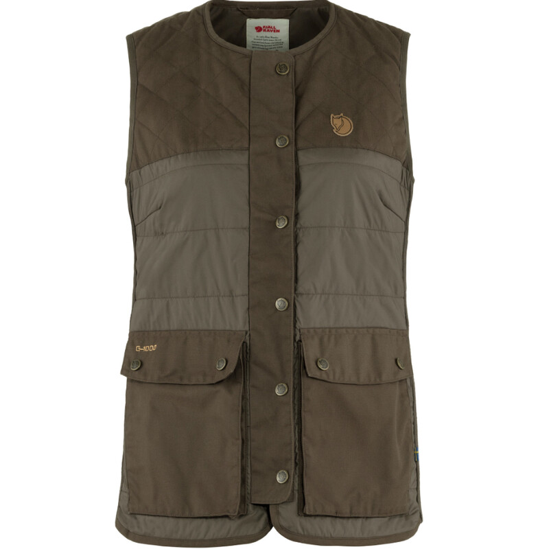 Fjällräven Boswol gewatteerd vest W, 633 Donker Olijf, XS