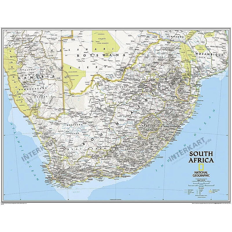 National Geographic Kaart Südafrika (77 x 66 cm)