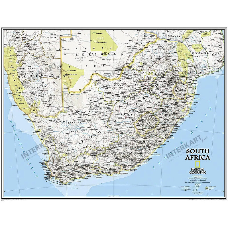 National Geographic Kaart Zuid-Afrika (77 x 66 cm)