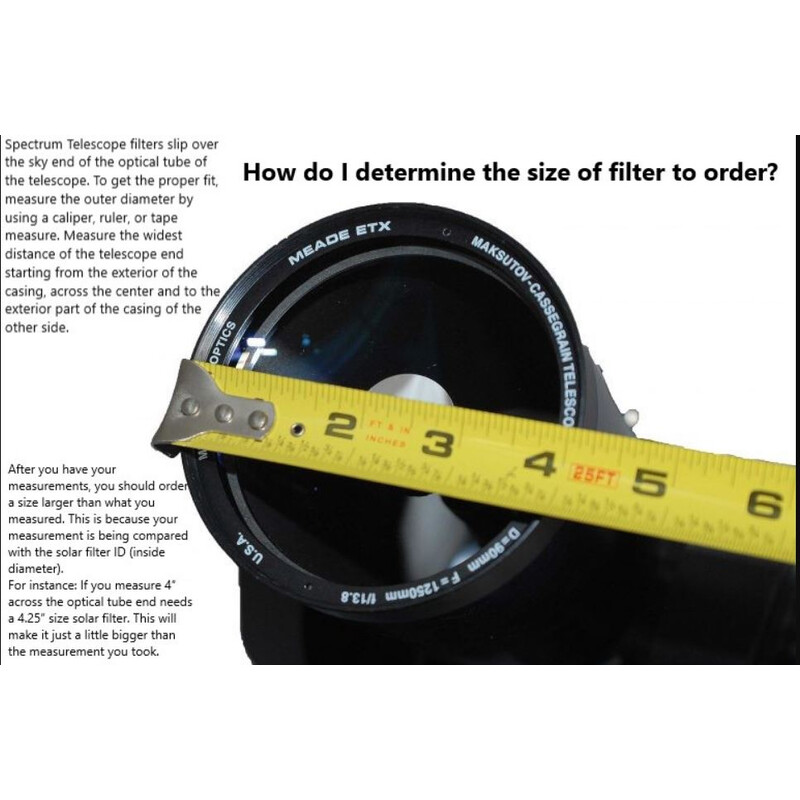 Spectrum Telescope Filters Glass Solar 165mm