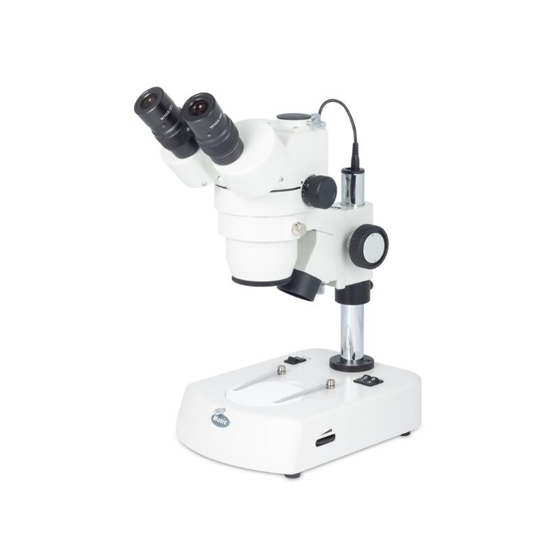 Motic Stereo zoom microscoop SMZ143-N2LED, trino, 10x/20, Al/Dl, 3W LED