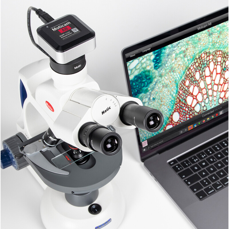 Motic Camera A8, kleur, sCMOS, 1/3", 1.34µm, 30fps, 8MP, USB 2.0