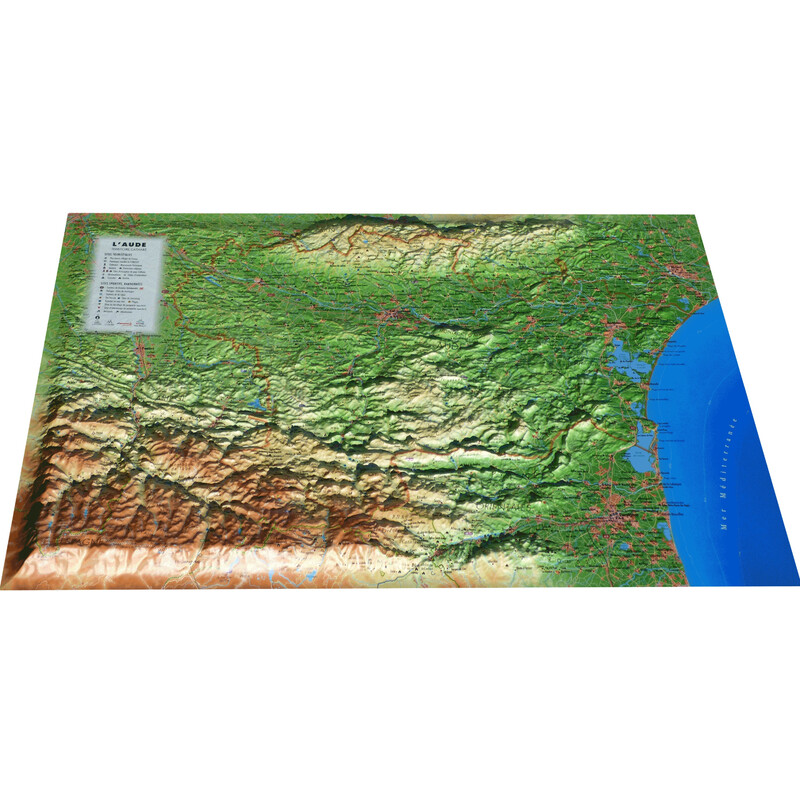 3Dmap Regionale kaart L'Aude (61 x 41 cm)