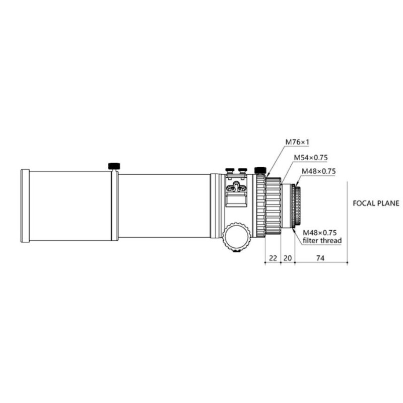 OPT Apochromatische refractor Radian AP 75/405 Petzval OTA