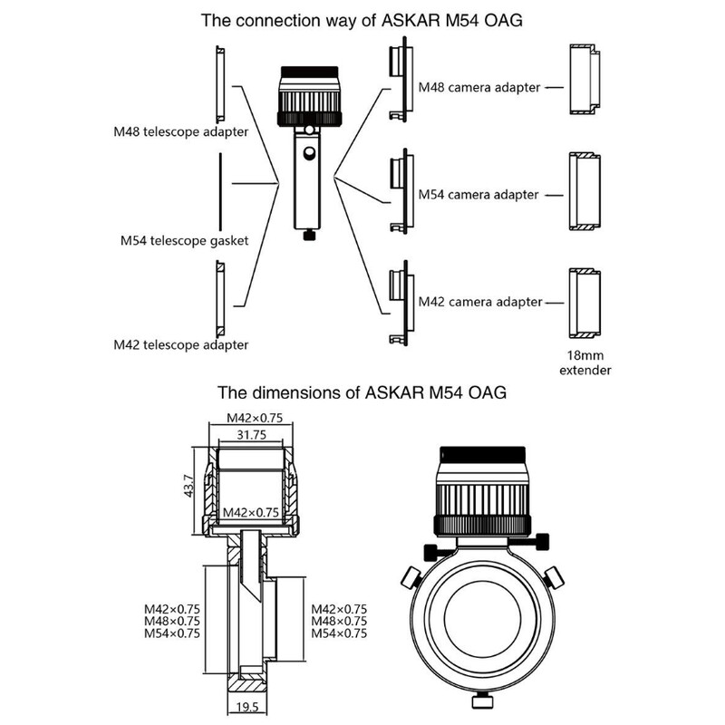 Askar Off-Axis-Guider Off-Axis Guider T2, M48, M54