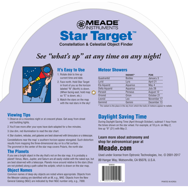 Meade Sterrenkaart planisfeer