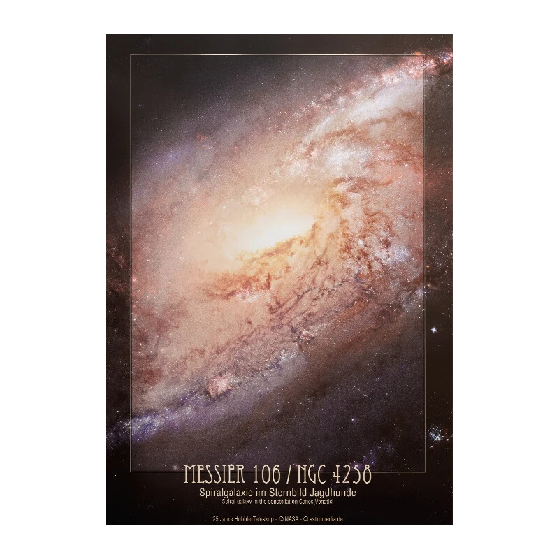 AstroMedia Poster Spiraalstelsel Messier 106