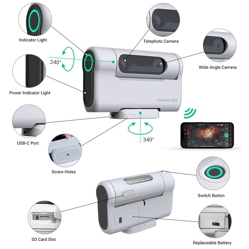 DWARFLAB Smart Telescope AP 24/100 DWARF II Classic Edition