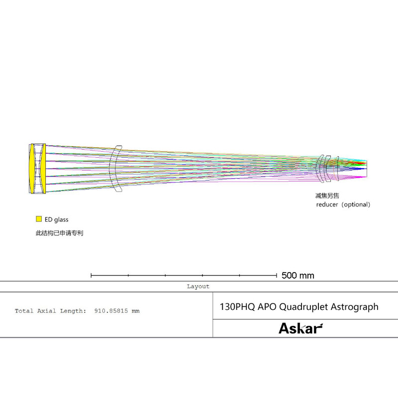 Askar Apochromatische Refractor AP 130/1000 130PHQ OTA