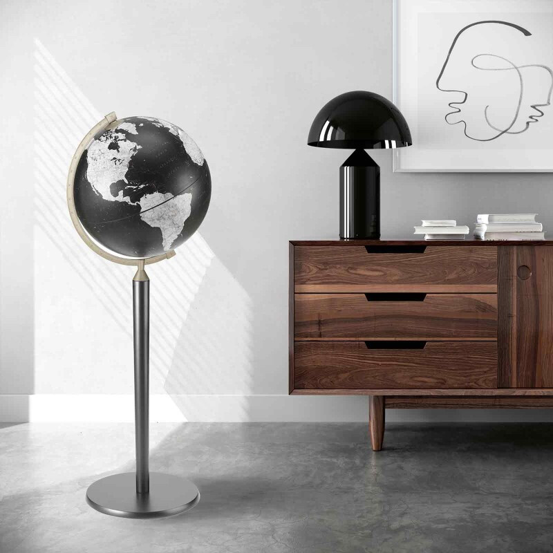 Zoffoli living Staande globe Vasco da Gama All Black 40cm