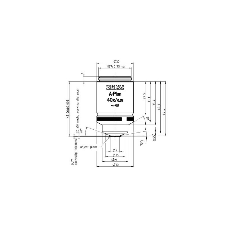 ZEISS Objectief A-Plan 40x/0,65 M27