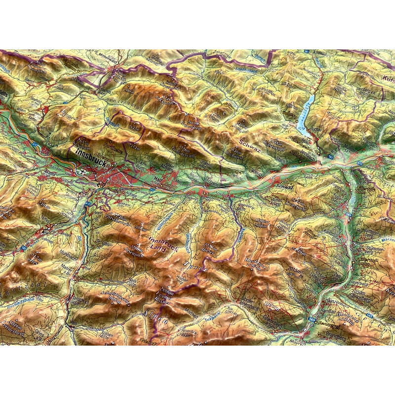 Georelief Tirol (77 x 57 cm) 3D reliëfkaart