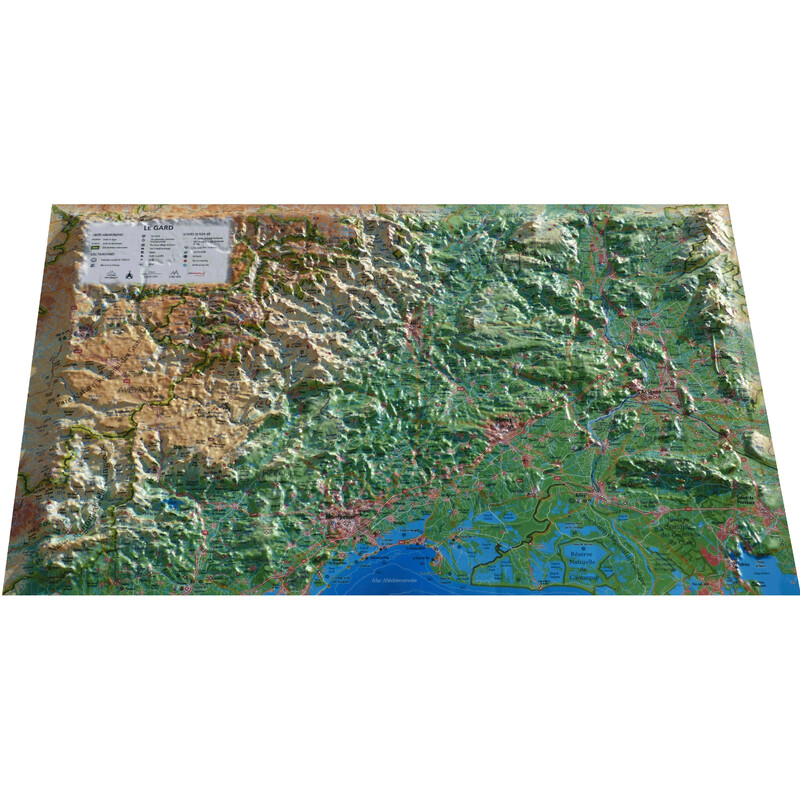 3Dmap Regionale kaart Le Gard