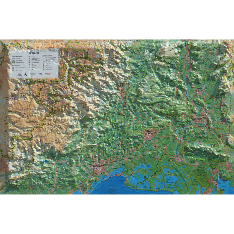 3Dmap Regionale kaart Le Gard