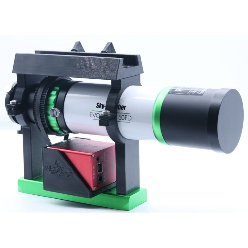 Astroprints EAF motorbevestigingsset met klem en zoekerschoen voor Skywatcher Evoguide 50ED