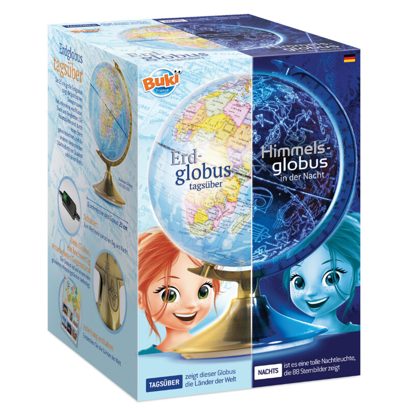Buki Kinderglobe Tag und Nacht Globus 21cm