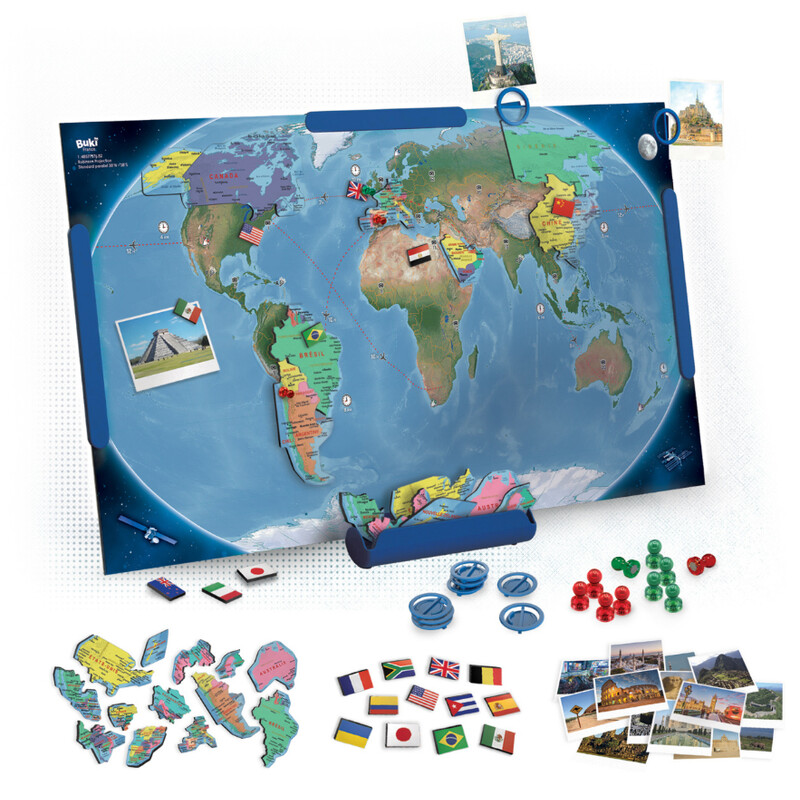 Buki Kinderkaart Magnetische Weltkarte (70x38cm)