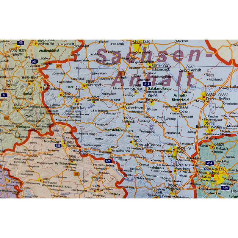 GeoMetro Kaart Verwaltungskarte Deutschland politisch (84 x 114 cm)