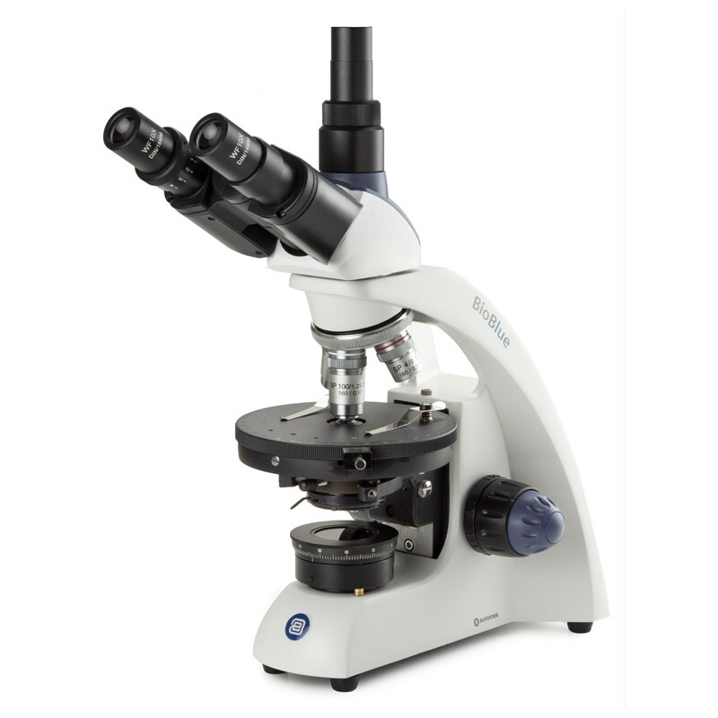 Euromex Microscoop Mikroskop BioBlue, BB.4253-P-HLED,trino, Pol, DIN, 40x-1000x, 10x/18, LED, 1W