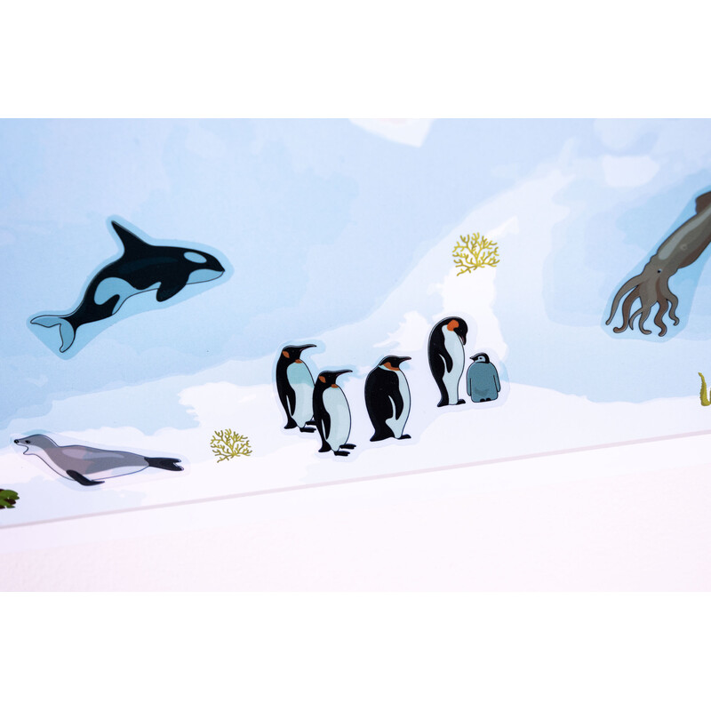 GeoMetro Kinderkaart De wereld van dieren (84 x 60 cm)