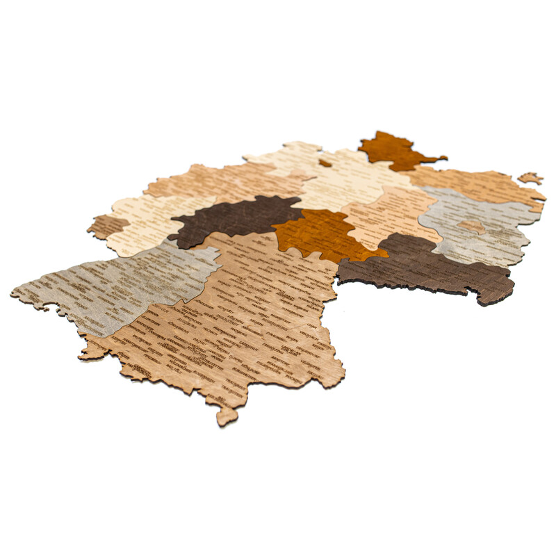 Abraham Wood Decor Kaart Duitsland (Engels) puzzel van hout (60 x 80 cm)