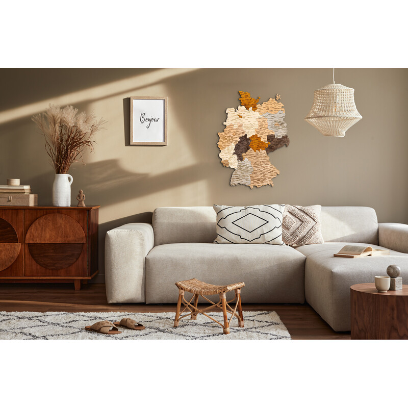 Abraham Wood Decor Kaart Duitsland (Engels) puzzel van hout (60 x 80 cm)