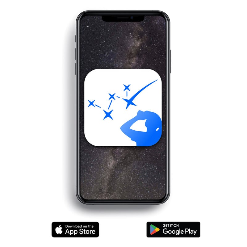 Omegon Thuis-planetarium Universe2Go+ + zonsverduisteringsbril Solar Safe Deluxe