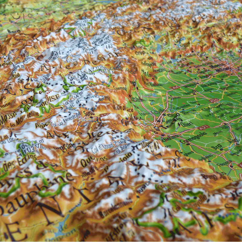 3Dmap Regionale kaart Massif de L'Arc Alpin