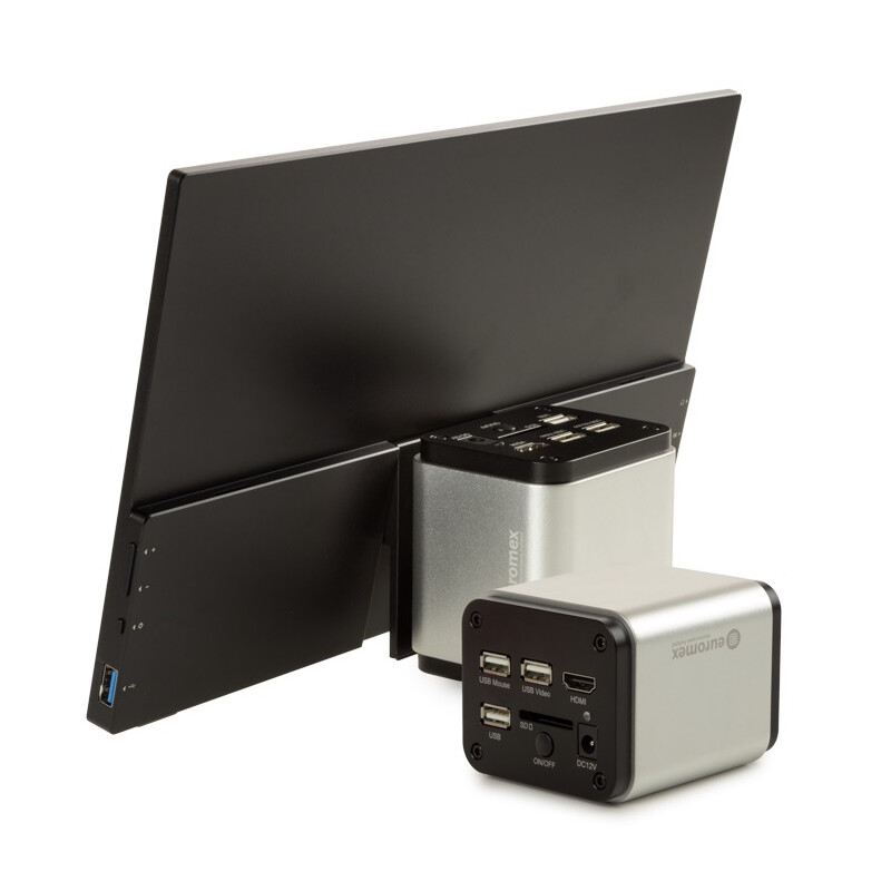 Euromex Camera VC.3039-HDS, kleur, 1/2,8", 1,45 µm, 60/30 fps, 8 MP, HDMI/USB, 13-inch HD-scherm