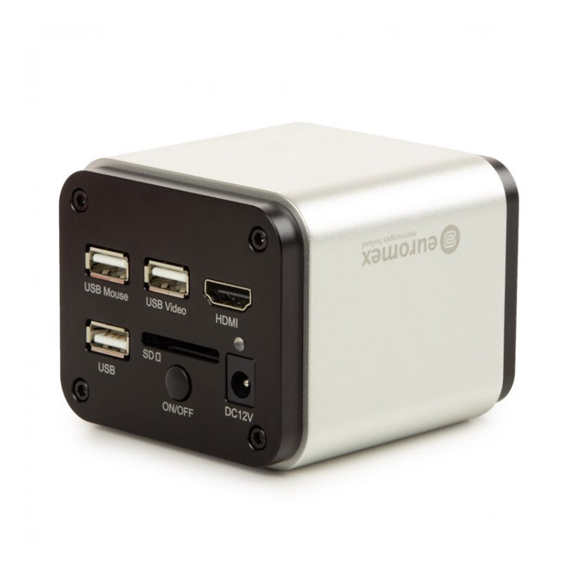 Euromex Camera VC.3039-HDS, kleur, 1/2,8", 1,45 µm, 60/30 fps, 8 MP, HDMI/USB, 13-inch HD-scherm