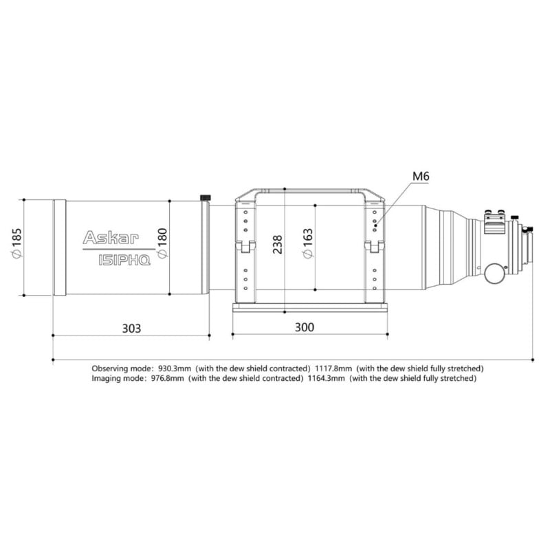 Askar apochromatische refractor AP 151/1057 151PHQ OTA