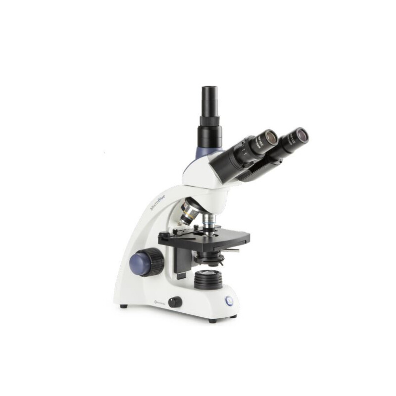 Euromex Microscoop MB.1153, trino, DIN 160, achro, 40x-1000x, 10x/18, Dl, Akku, LED, 1W