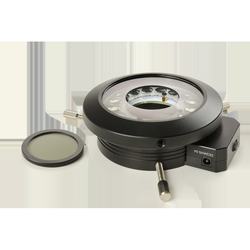 Euromex ringlamp LE.1975, polarisatie, 16 LED’s