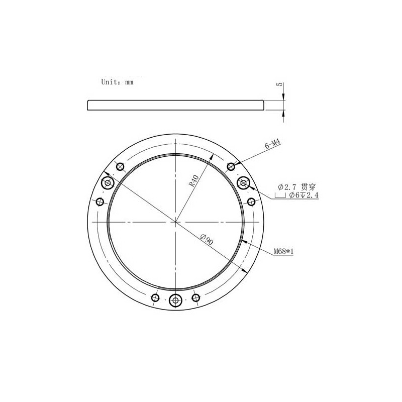 ZWO Kantelflens M68