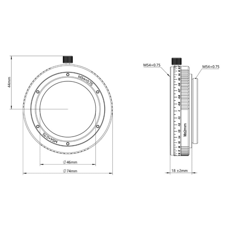 Askar Verlengstuk M54/M54 16-20mm