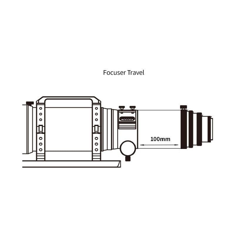 ZWO Apochromatische refractor FF80 AP 80/600 Quadruplet OTA