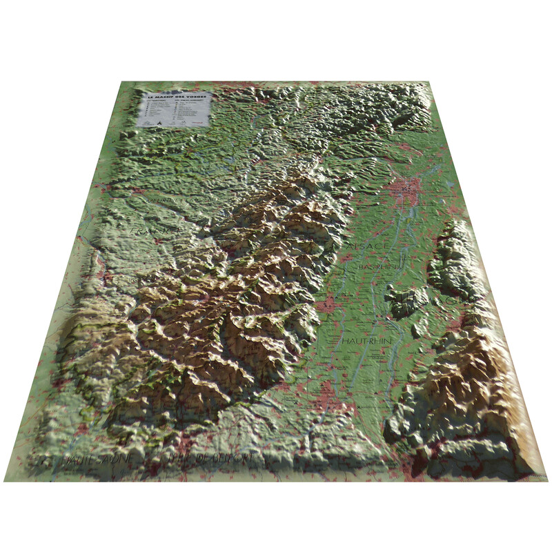3Dmap Regionale kaart Le Massif des Vosges