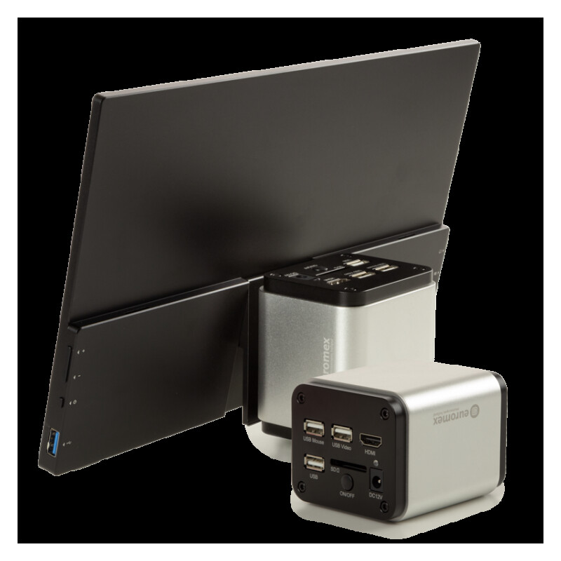 Euromex Camera VC.3043 HDS, UHD, 8,3 MP, 1/1,8 inch, 4K kleurensensor, 13 inch touchscreen, 30fps HDMI, 20fps USB