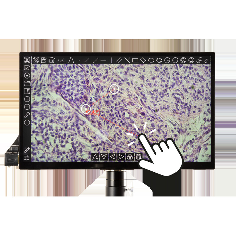 Euromex Camera VC.3043 HDS, UHD, 8,3 MP, 1/1,8 inch, 4K kleurensensor, 13 inch touchscreen, 30fps HDMI, 20fps USB