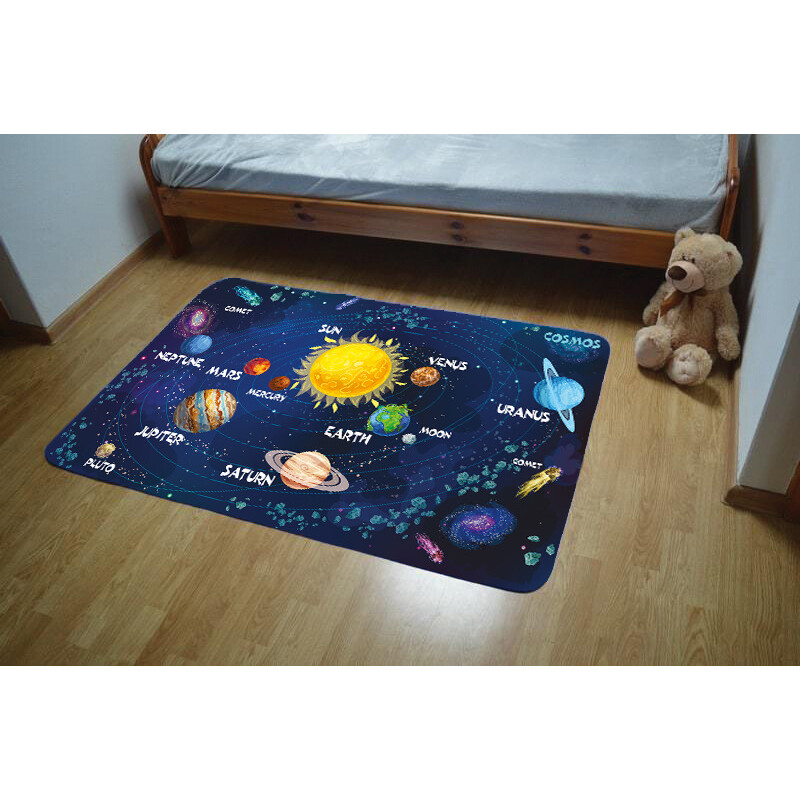 Marko Zacht tapijt solar systeem voor kinderen (100x150cm)