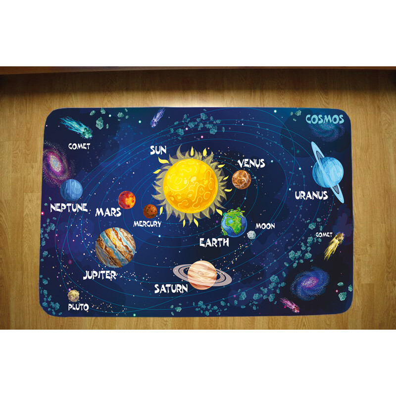Marko Zacht tapijt solar systeem voor kinderen (100x150cm)