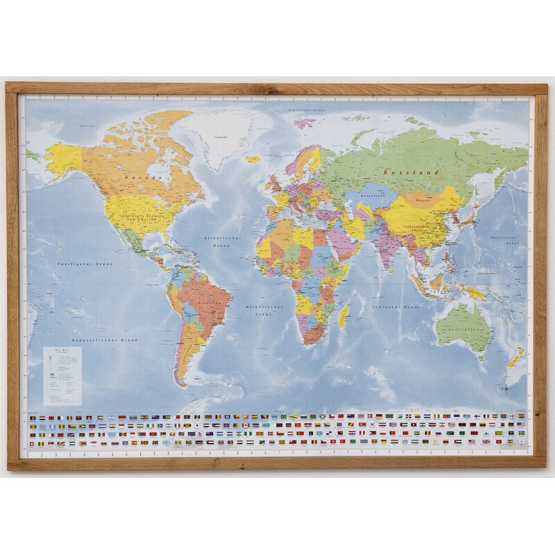 GeoMetro Wereldkaart politiek (144 x 103 cm)