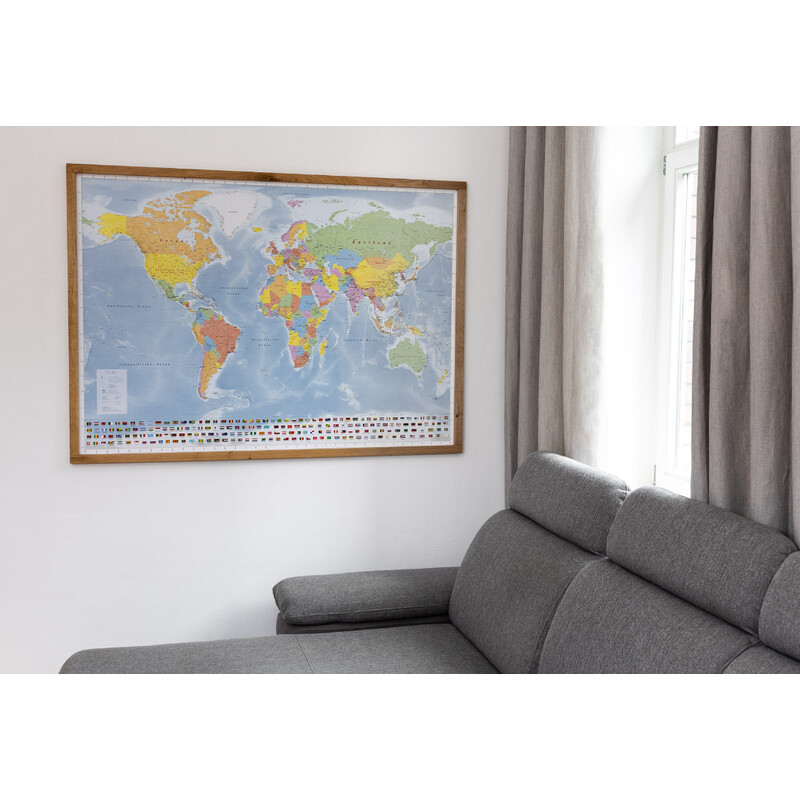 GeoMetro Wereldkaart politiek (144 x 103 cm)