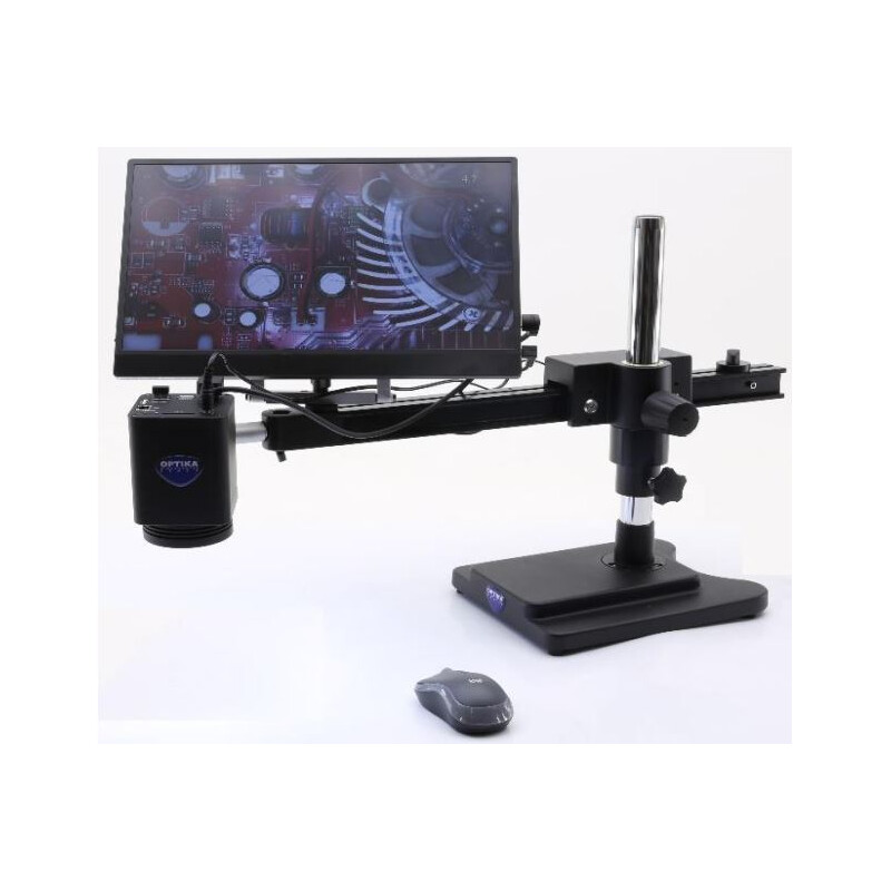 Optika Microscoop IS-4K2, zoom opt. 1x-18x, Autofocus, 8 MP, 4K Ultra HD, overhanging stand, 15.6" screen