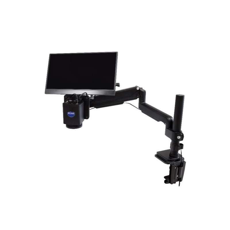 Optika Microscoop IS-4K3, zoomopt. 1x-18x, autofocus, 8 MP, 4K Ultra HD, pantograafstatief, 15,6