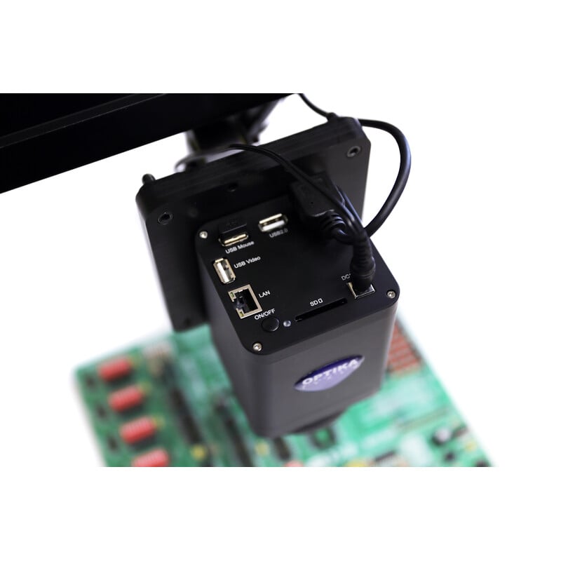 Optika Microscoop IS-4K3, zoomopt. 1x-18x, autofocus, 8 MP, 4K Ultra HD, pantograafstatief, 15,6