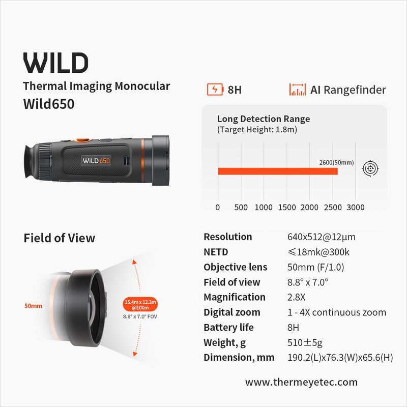 ThermTec Warmtebeeldcamera Wild 650