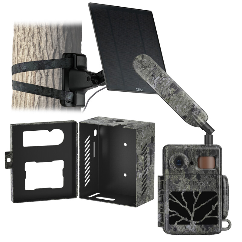 ZEISS Wildlife camera Set Secacam 7 & metalen behuizing & zonnepaneel