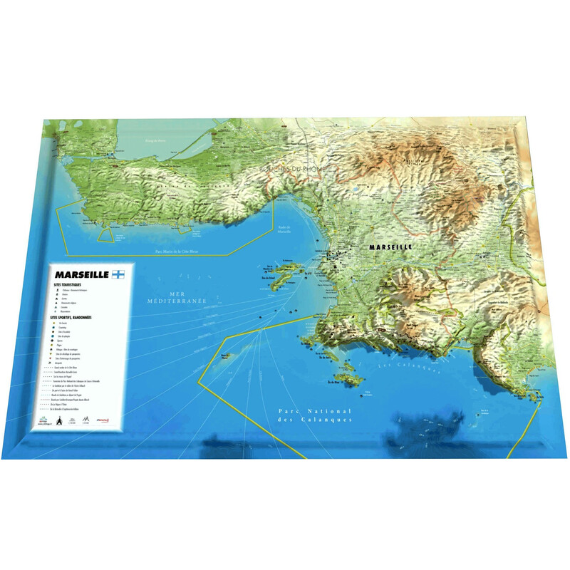 3Dmap Regionale kaart Marseille (61 cm x 41 cm)